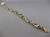 2.97CT DIAMOND & AAA TANZANITE 14KT YELLOW GOLD 3D OVAL & ROUND TENNIS BRACELET
