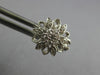 ESTATE .16CT DIAMOND 14KT WHITE GOLD 3D FLOWER FILIGREE CLASSIC STUD EARRINGS