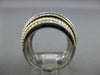 ESTATE LARGE 1.09CT DIAMOND 14KT 2 TONE GOLD 3D CLASSIC MULTI ROW ROPE FUN RING