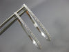 .30CT DIAMOND 18KT WHITE GOLD 3D CLASSIC 2mm OVAL ELONGATED HUGGIE HOOP EARRINGS
