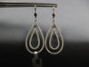 LARGE 1.60CT DIAMOND 14KT WHITE GOLD DOUBLE TEAR DROP LEVERBACK HANGING EARRINGS