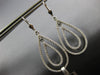 LARGE 1.60CT DIAMOND 14KT WHITE GOLD DOUBLE TEAR DROP LEVERBACK HANGING EARRINGS