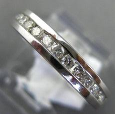 .87CT DIAMOND 14KT WHITE GOLD 3D ROUND CHANNEL SEMI ETERNITY ANNIVERSARY RING