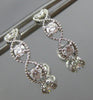 .69CT DIAMOND 18KT WHITE GOLD CLASSIC ETOILE INFINITY SEMI HOOP HANGING EARRINGS