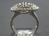 LARGE .80CT DIAMOND & AAA PINK SAPPHIRE 18KT WHITE GOLD 3D FLOWER CIRCULAR RING