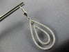 LARGE 1.60CT DIAMOND 14KT WHITE GOLD DOUBLE TEAR DROP LEVERBACK HANGING EARRINGS