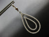 LARGE 1.60CT DIAMOND 14KT WHITE GOLD DOUBLE TEAR DROP LEVERBACK HANGING EARRINGS