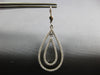 LARGE 1.60CT DIAMOND 14KT WHITE GOLD DOUBLE TEAR DROP LEVERBACK HANGING EARRINGS