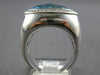 LARGE 12.08CT DIAMOND & AAA BLUE TOPAZ 14KT WHITE GOLD OVAL & ROUND SUMMER RING