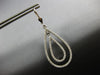 LARGE 1.60CT DIAMOND 14KT WHITE GOLD DOUBLE TEAR DROP LEVERBACK HANGING EARRINGS