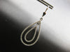 LARGE 1.60CT DIAMOND 14KT WHITE GOLD DOUBLE TEAR DROP LEVERBACK HANGING EARRINGS