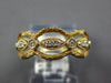 ESTATE .14CT DIAMOND 18KT YELLOW GOLD MULTI LEAF OPEN FILIGREE ANNIVERSARY RING