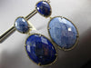 101.11CT MOCHA DIAMOND & AAA SODALITE 14KT WHITE GOLD 3D OVAL HANGING EARRINGS