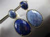 101.11CT MOCHA DIAMOND & AAA SODALITE 14KT WHITE GOLD 3D OVAL HANGING EARRINGS