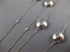 ESTATE LONG 0.35CT DIAMOND 14KT WHITE GOLD MULTI BEAD BY THE YARD FUN NECKLACE