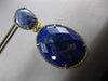 101.11CT MOCHA DIAMOND & AAA SODALITE 14KT WHITE GOLD 3D OVAL HANGING EARRINGS