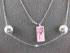 ESTATE LONG 0.35CT DIAMOND 14KT WHITE GOLD MULTI BEAD BY THE YARD FUN NECKLACE
