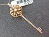 LARGE .22CT DIAMOND & AAA SOUTH SEA PEARL 18K ROSE GOLD KEY TO THE HEART PENDANT