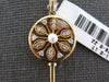 LARGE .22CT DIAMOND & AAA SOUTH SEA PEARL 18K ROSE GOLD KEY TO THE HEART PENDANT