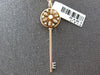 LARGE .22CT DIAMOND & AAA SOUTH SEA PEARL 18K ROSE GOLD KEY TO THE HEART PENDANT