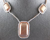 ESTATE LARGE 3.75CT DIAMOND 14KT ROSE GOLD 3D HEXAGON BY THE YARD FUN NECKLACE