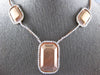 ESTATE LARGE 3.75CT DIAMOND 14KT ROSE GOLD 3D HEXAGON BY THE YARD FUN NECKLACE