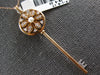 LARGE .22CT DIAMOND & AAA SOUTH SEA PEARL 18K ROSE GOLD KEY TO THE HEART PENDANT