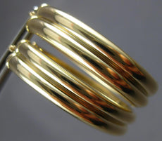 ESTATE 14KT YELLOW GOLD CLASSIC OVAL HOOP HANGING EARRINGS #27158