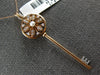 LARGE .22CT DIAMOND & AAA SOUTH SEA PEARL 18K ROSE GOLD KEY TO THE HEART PENDANT
