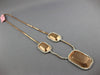 ESTATE LARGE 3.75CT DIAMOND 14KT ROSE GOLD 3D HEXAGON BY THE YARD FUN NECKLACE