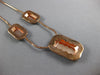 ESTATE LARGE 3.75CT DIAMOND 14KT ROSE GOLD 3D HEXAGON BY THE YARD FUN NECKLACE