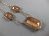 ESTATE LARGE 3.75CT DIAMOND 14KT ROSE GOLD 3D HEXAGON BY THE YARD FUN NECKLACE