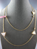 .30CT DIAMOND & MULTI GEM 14KT ROSE GOLD ROUND & TRILLION BY THE YARD NECKLACE
