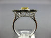 2.22CT WHITE BLACK & FANCY YELLOW DIAMOND 18KT WHITE GOLD FLOWER INFINITY RING