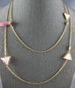 .30CT DIAMOND & MULTI GEM 14KT ROSE GOLD ROUND & TRILLION BY THE YARD NECKLACE