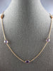 ESTATE 8.0CT AAA AMETHYST 18K ROSE GOLD 3D CLASSIC OVAL BY THE YARD FUN NECKLACE