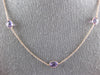 ESTATE 8.0CT AAA AMETHYST 18K ROSE GOLD 3D CLASSIC OVAL BY THE YARD FUN NECKLACE