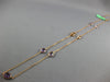 ESTATE 8.0CT AAA AMETHYST 18K ROSE GOLD 3D CLASSIC OVAL BY THE YARD FUN NECKLACE