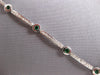2.30CT DIAMOND & AAA EMERALD 14KT WHITE GOLD 3D ROUND BEZEL LOVE TENNIS BRACELET