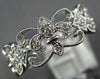 ESTATE .16CT DIAMOND 18KT WHITE GOLD FILIGREE FLEUR DE LIS ETERNITY HEART RING