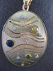 LARGE 2.21CT DIAMOND & AAA MULTI COLOR SAPPHIRE 14KT YELLOW GOLD 3D FUN PENDANT