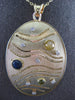 LARGE 2.21CT DIAMOND & AAA MULTI COLOR SAPPHIRE 14KT YELLOW GOLD 3D FUN PENDANT