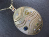 LARGE 2.21CT DIAMOND & AAA MULTI COLOR SAPPHIRE 14KT YELLOW GOLD 3D FUN PENDANT