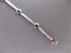2.30CT DIAMOND & AAA EMERALD 14KT WHITE GOLD 3D ROUND BEZEL LOVE TENNIS BRACELET