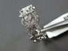 ESTATE .16CT DIAMOND 18KT WHITE GOLD FILIGREE FLEUR DE LIS ETERNITY HEART RING