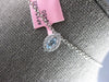.16CT DIAMOND & AAA AQUAMARINE 14K WHITE GOLD MARQUISE SHAPE HALO LEAF PENDANT