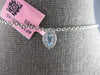 .16CT DIAMOND & AAA AQUAMARINE 14K WHITE GOLD MARQUISE SHAPE HALO LEAF PENDANT