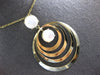 ESTATE LARGE AAA MOTHER OF PEARL 18K YELLOW GOLD MULTI CIRCULAR FLOATING PENDANT