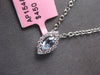 .16CT DIAMOND & AAA AQUAMARINE 14K WHITE GOLD MARQUISE SHAPE HALO LEAF PENDANT