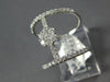 ESTATE LARGE .71CT DIAMOND 18KT WHITE GOLD 3D DOUBLE BAR FLOWER LOVE RING